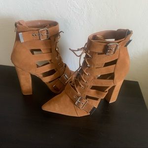 • Tan Suede Women’s Booties, Very Comfortable